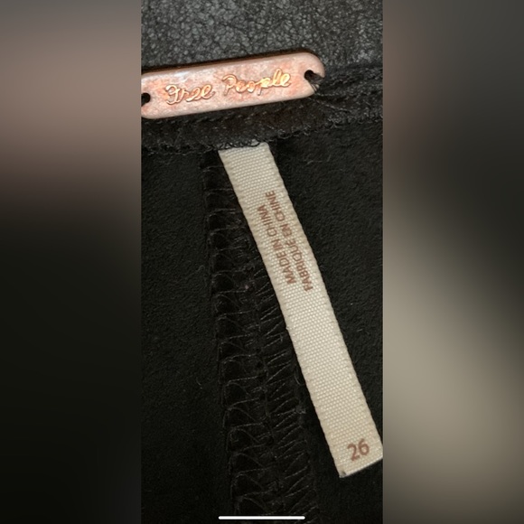 Free People “Star Stud” Embellished Skinny Faux Suede Pants - Picture 4 of 4